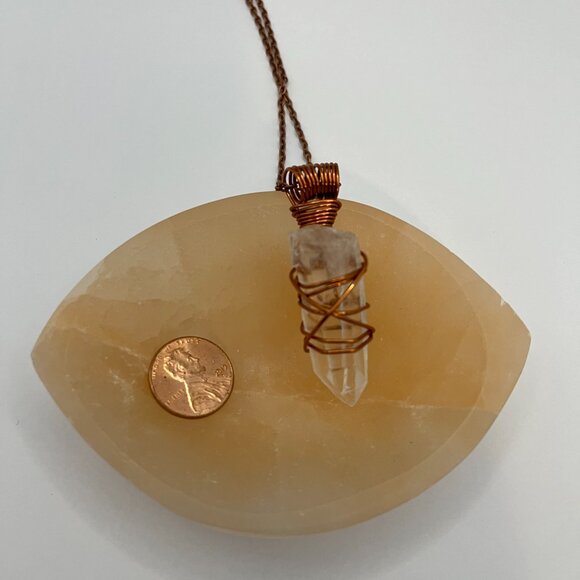 Natural Medium Optical Lemurian Quartz Pendant (Reiki Infused) - Picture 3 of 3